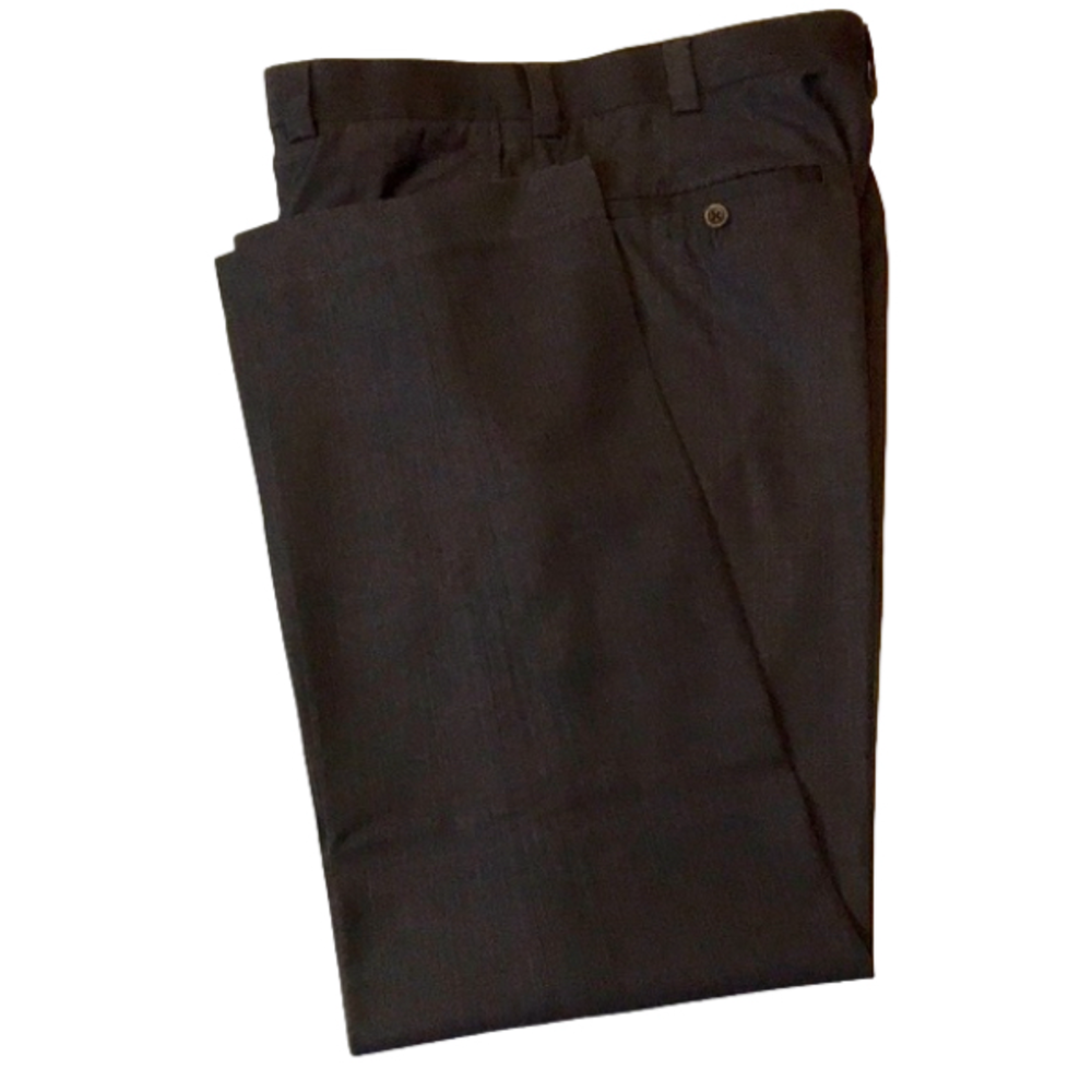 PERRY ELLIS PORTFOLIO Men’s Dress Pants—Char Gray Pinstripe—33/32—Inseam 30 1/2”